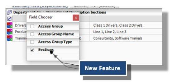 New Department Sections Viewer and Amend Clockings Colour Codes Key Available with Tensor.NET Version 4.4.0.40 image 2