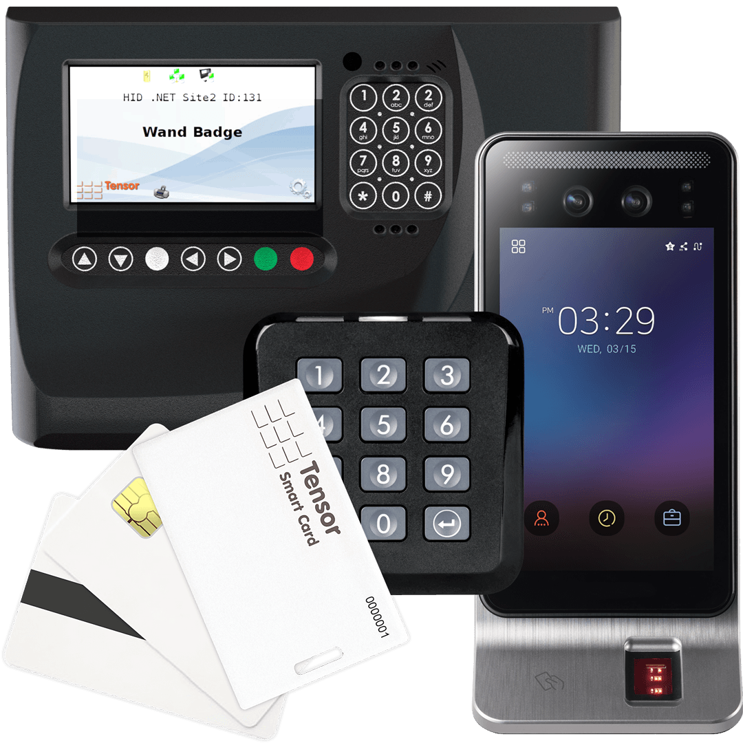 A range of Access control and Time and Attendance product from Tensor plc