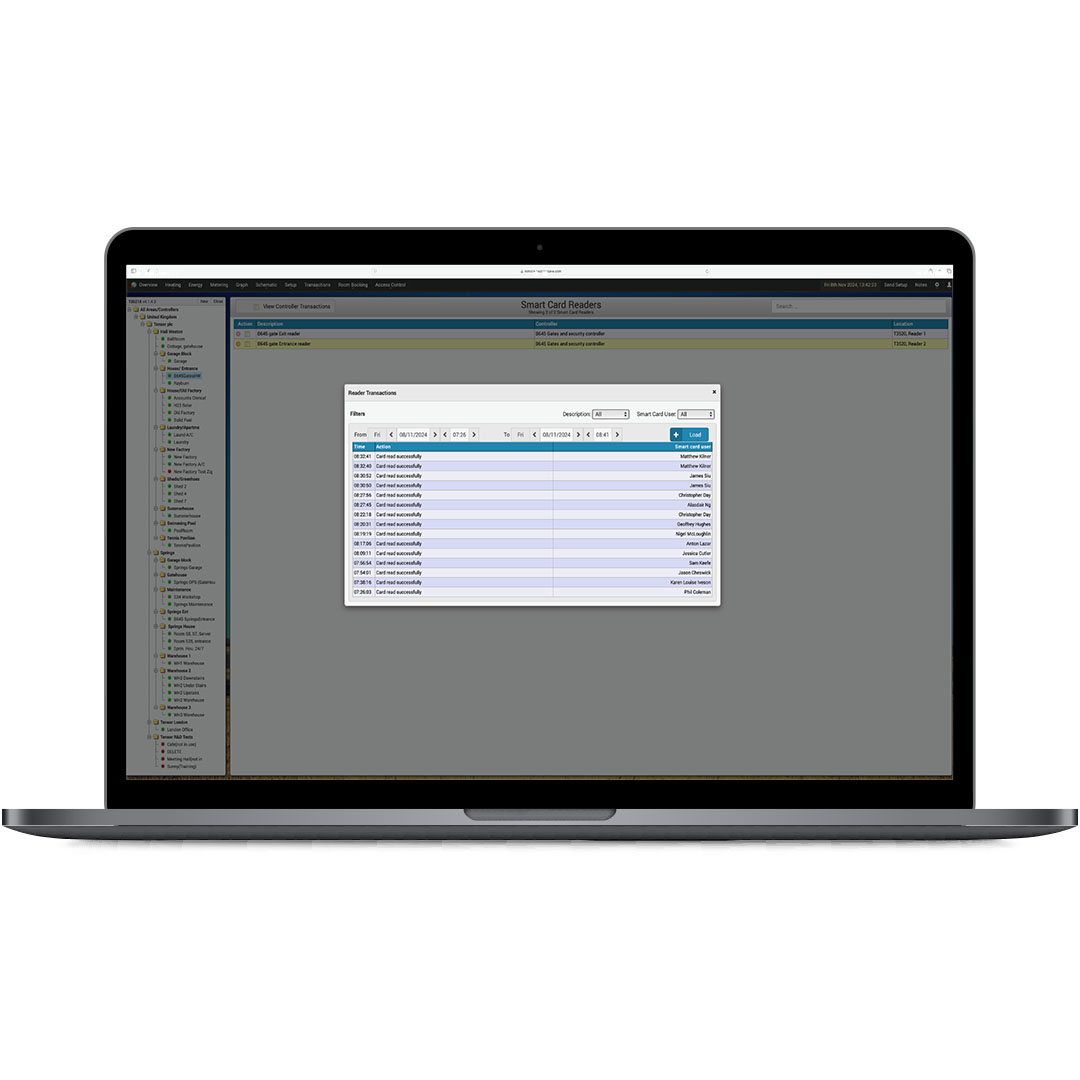 HeatingSave Access control Audit Software features