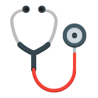Doctors stethoscope icon