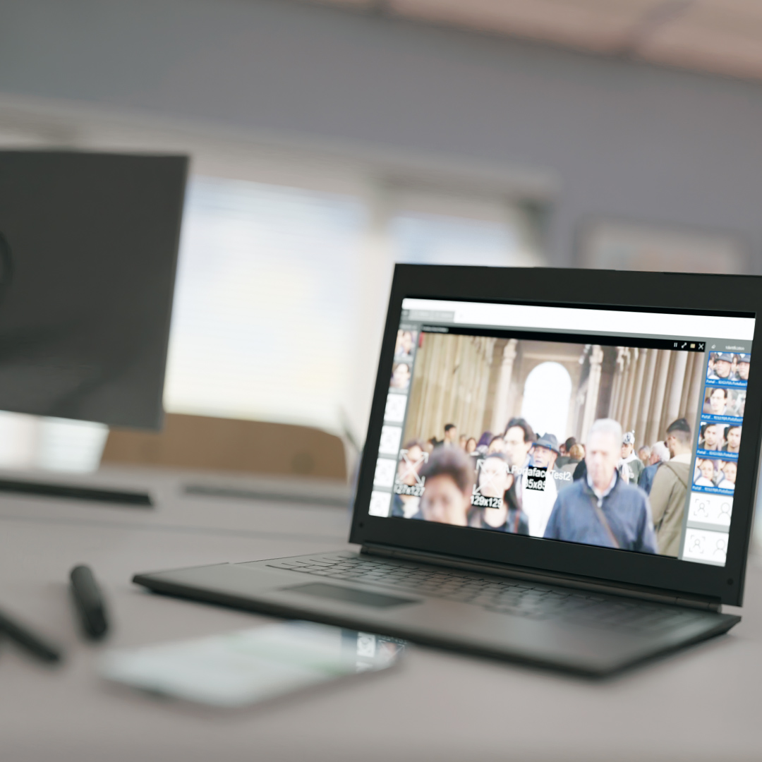 Tensor Facial Recognition Software Running on a laptop