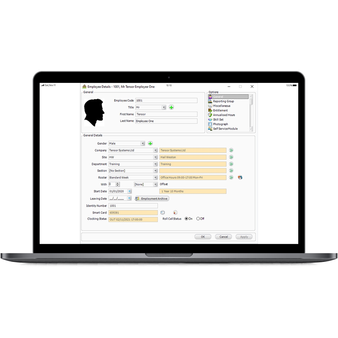 Staff details centre 