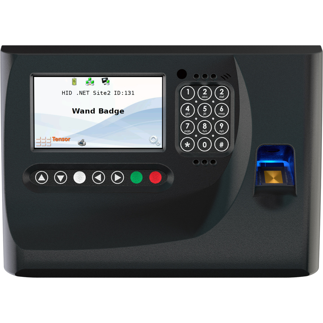 Tensor Time and attendance with biometric fingerprint reader for accurate data logging.large